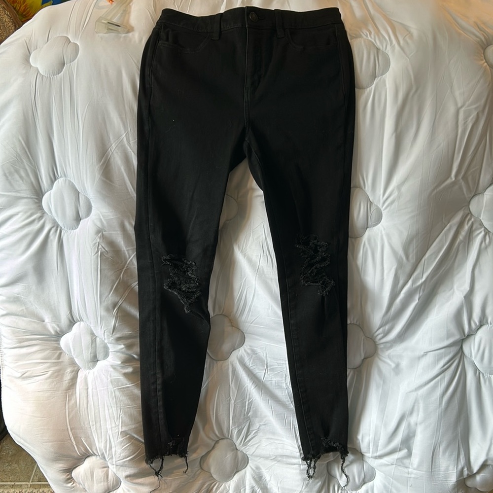 AE Ripped Black Hi Rise Jegging Dream Jean